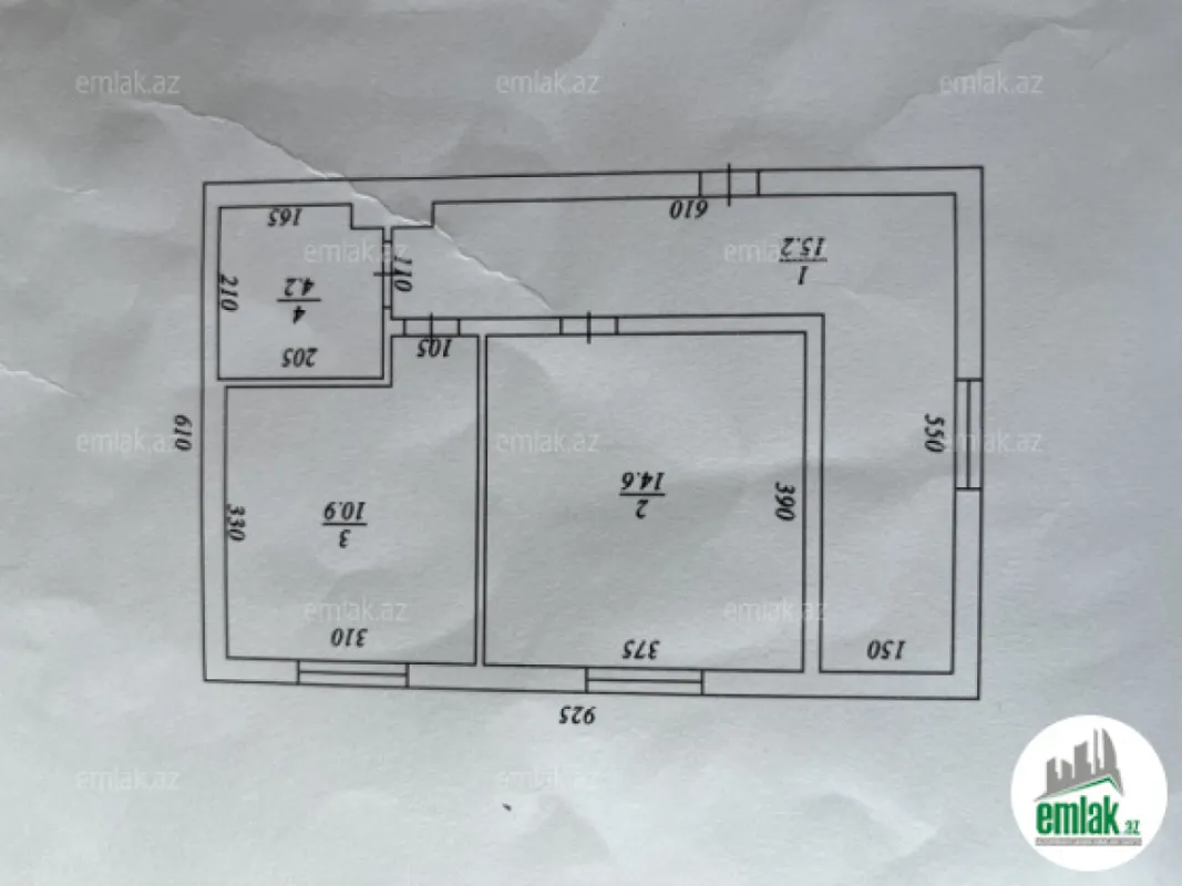 Satılır 2 otaqlı yeni tikili 44.9 m²