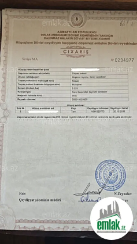 Satılır torpaq sahəsi 22.5 m²