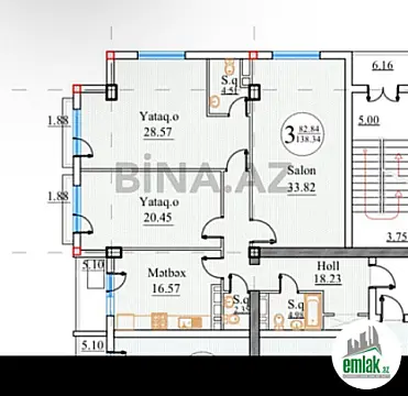 Satılır 3 otaqlı yeni tikili 138 m²