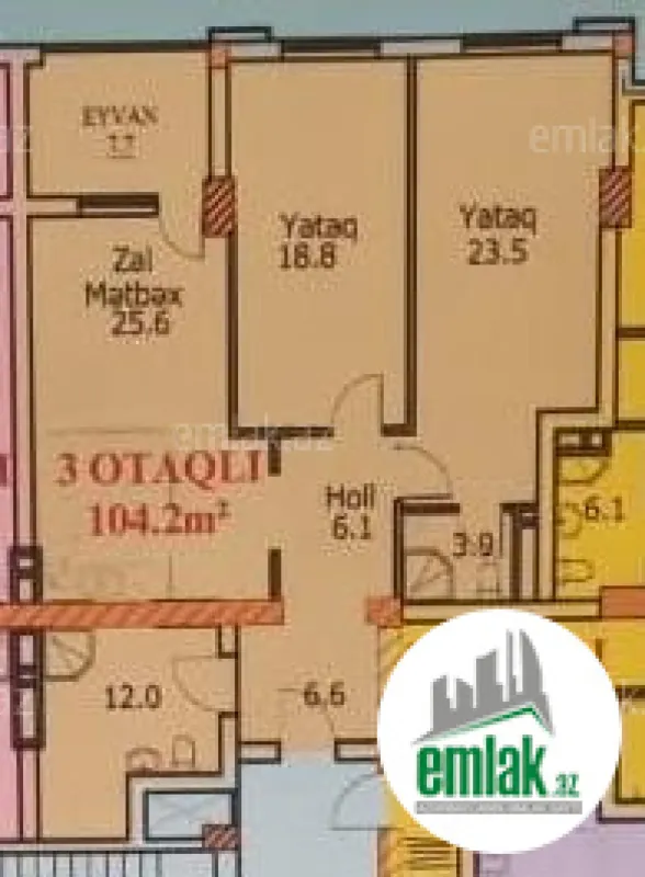 Satılır 3 otaqlı yeni tikili 105 m²