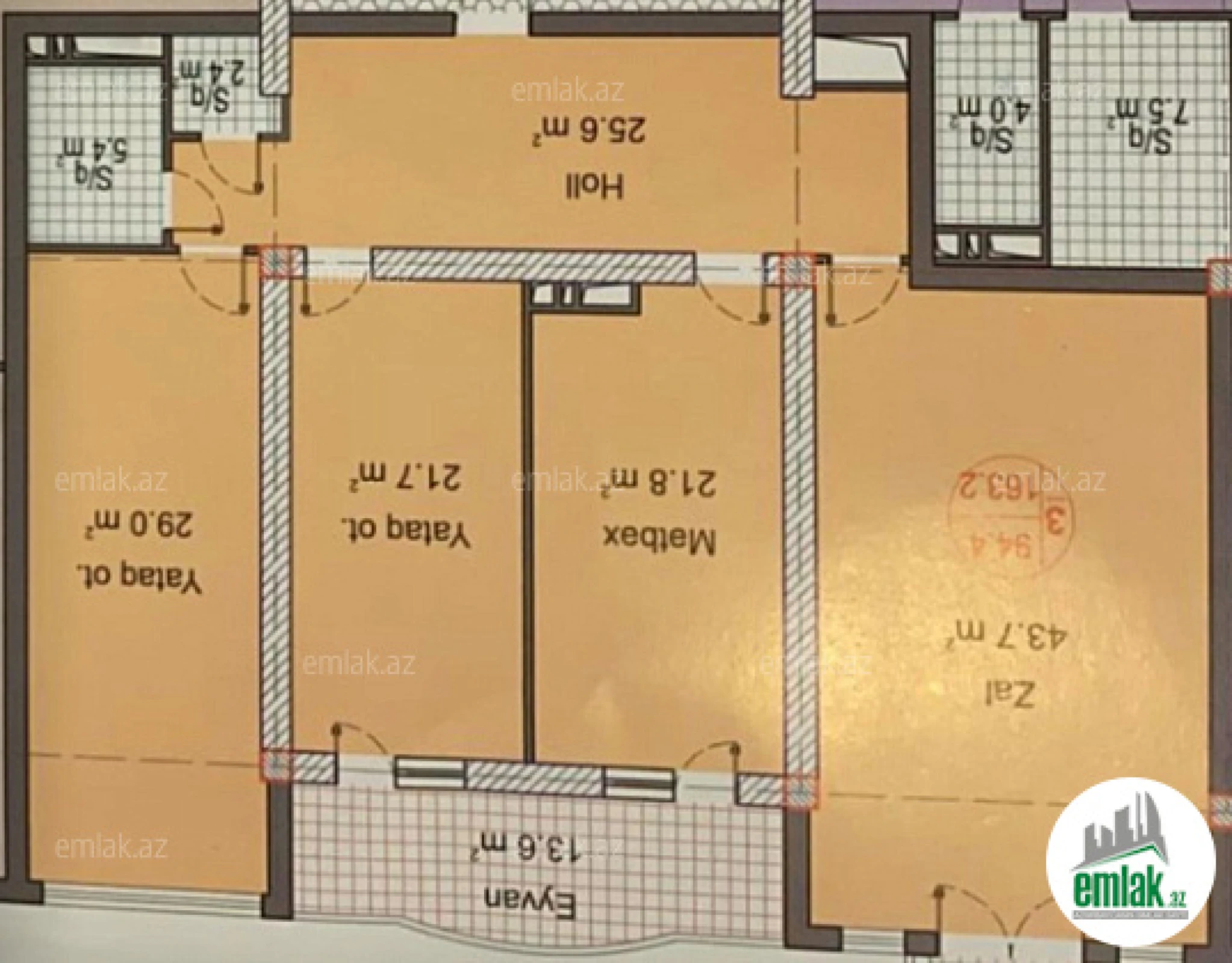Satılır 3 otaqlı yeni tikili 163.4 m²