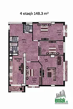 Satılır 4 otaqlı yeni tikili 148.3 m²