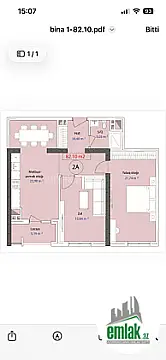 Satılır 2 otaqlı yeni tikili 82.1 m²