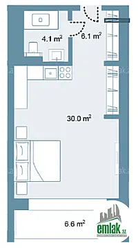 Satılır 1 otaqlı yeni tikili 55.6 m²