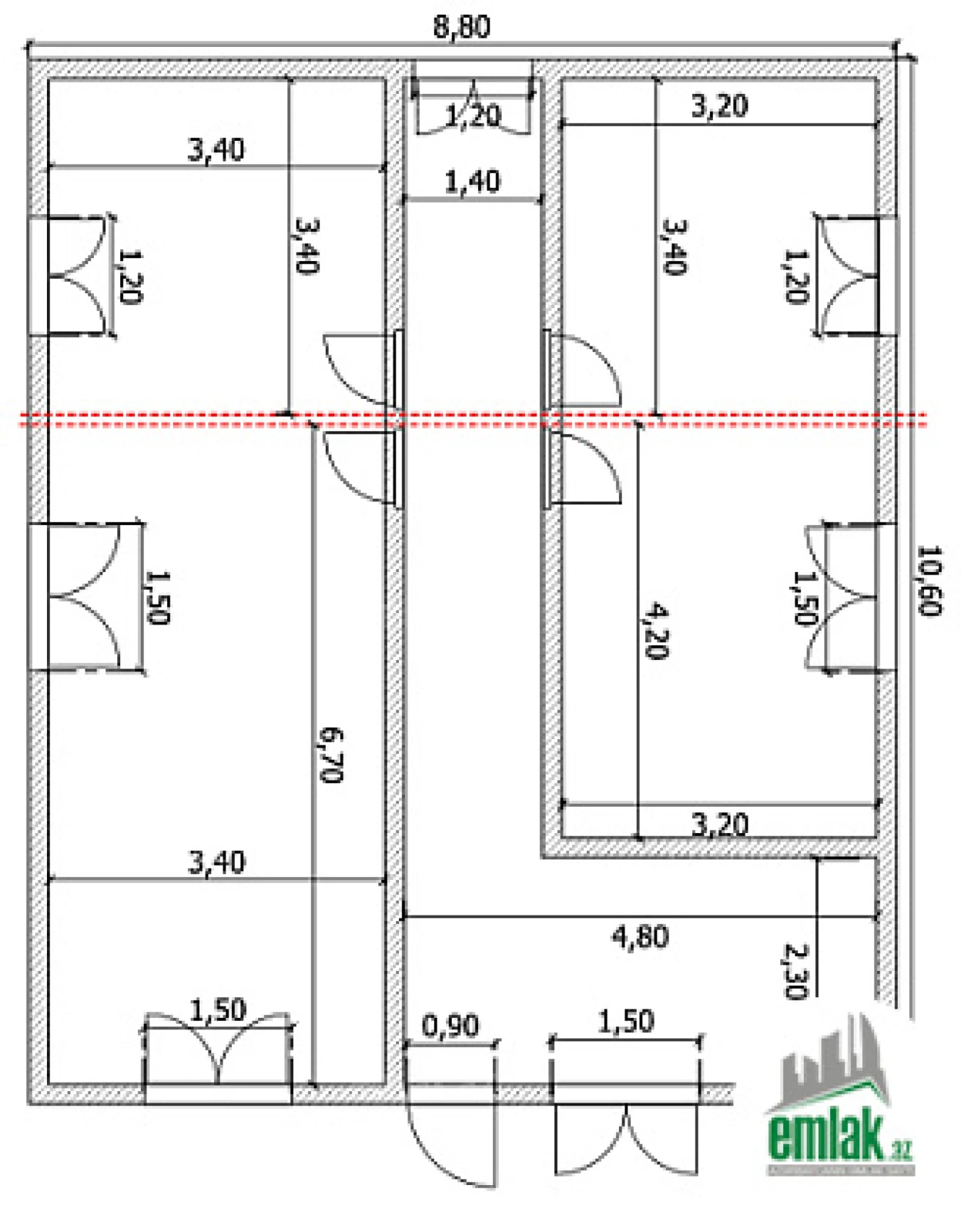 Satılır 6 otaqlı mənzil 200 m²