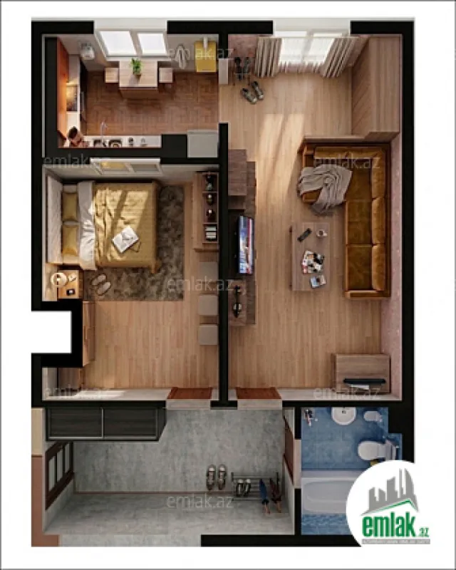 Satılır 2 otaqlı yeni tikili 55 m²