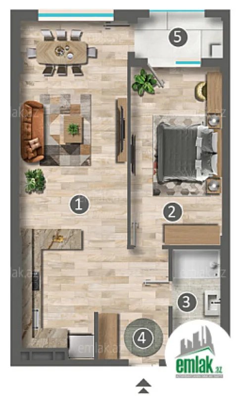Satılır 2 otaqlı yeni tikili 72.5 m²