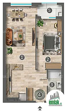 Satılır 2 otaqlı yeni tikili 72.5 m²