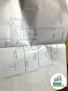 Satılır 3 otaqlı yeni tikili 115 m²