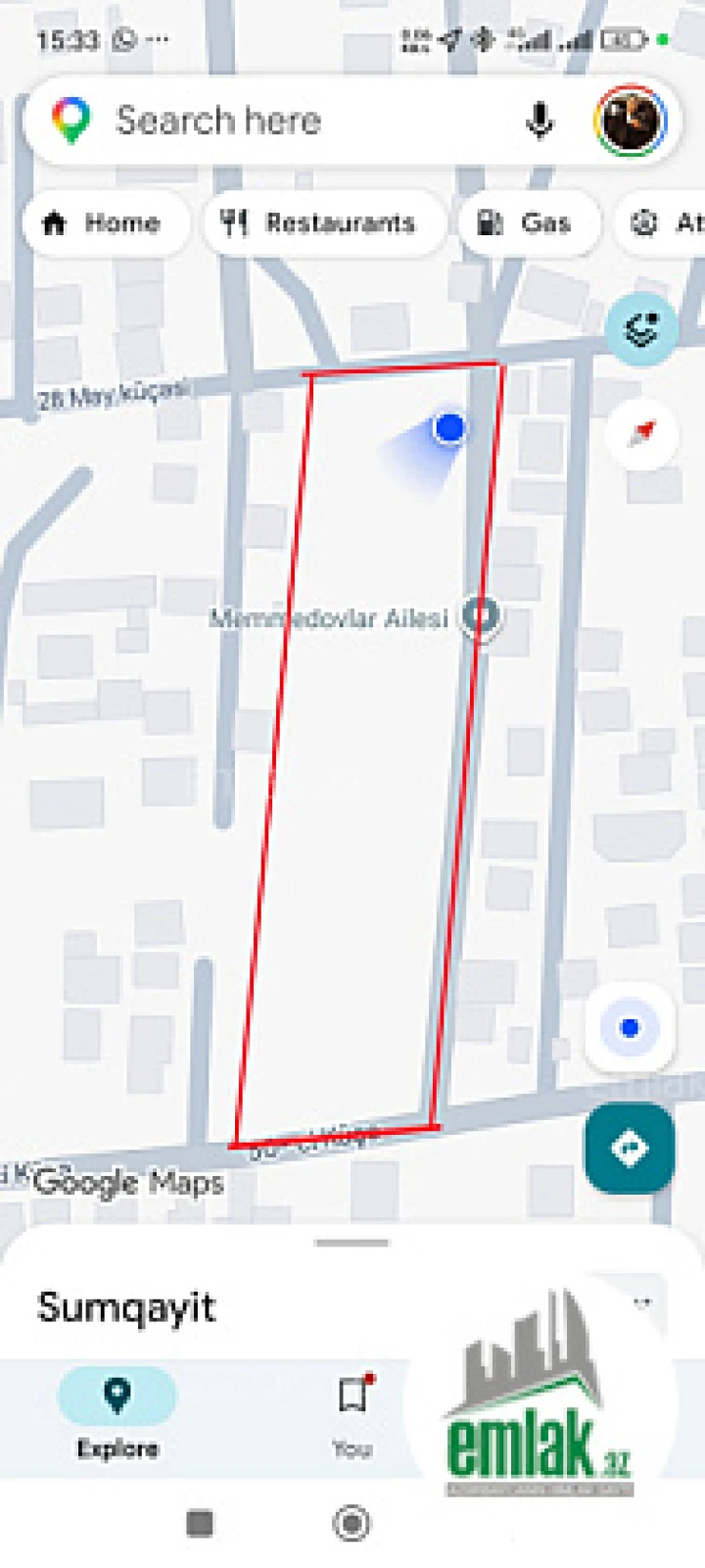 Satılır torpaq sahəsi 87.5 m²