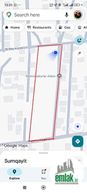 Satılır torpaq sahəsi 87.5 m²