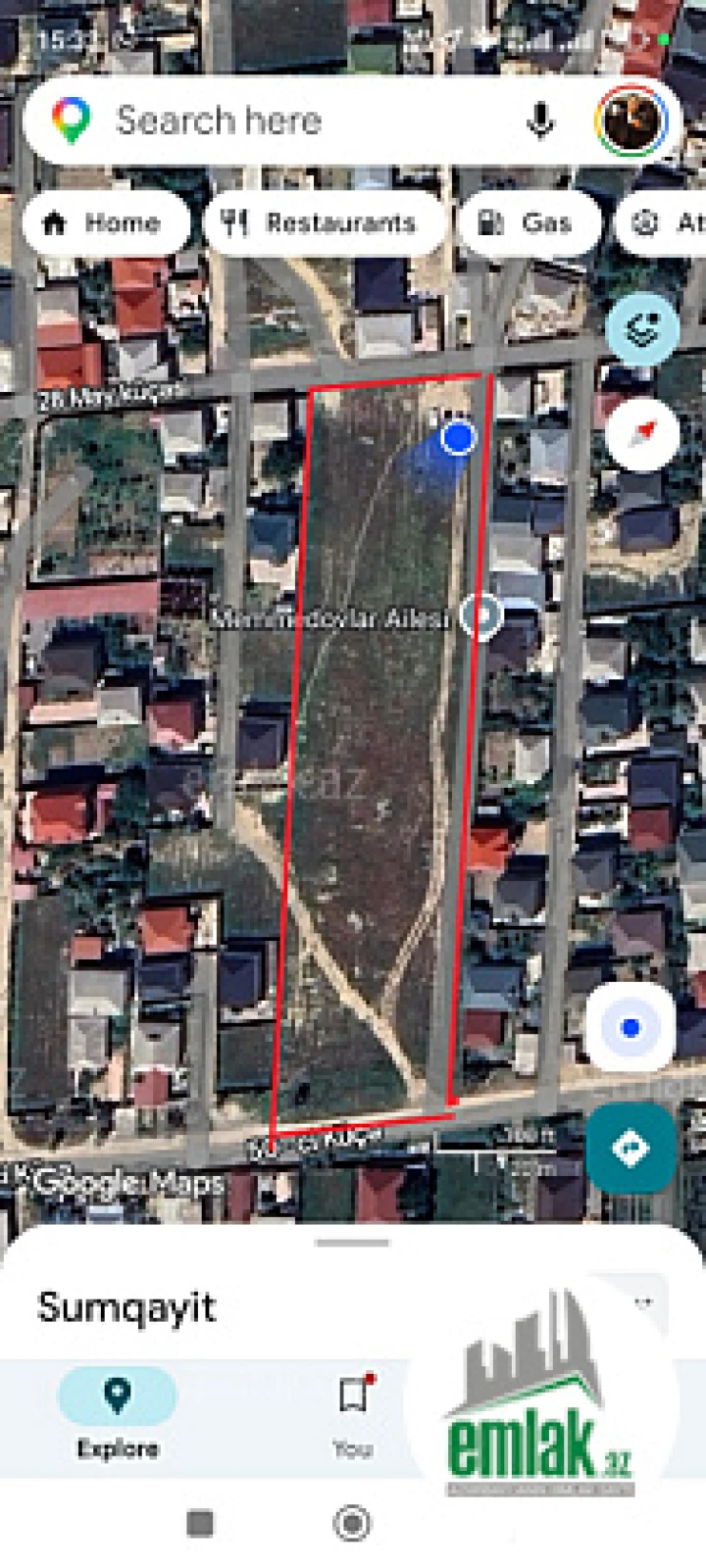 Satılır torpaq sahəsi 87.5 m²