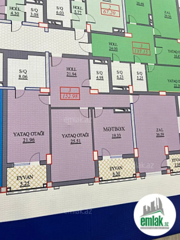 Satılır 3 otaqlı yeni tikili 153 m²