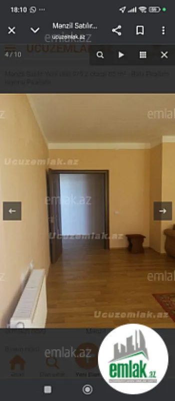 Satılır 2 otaqlı yeni tikili 92 m²