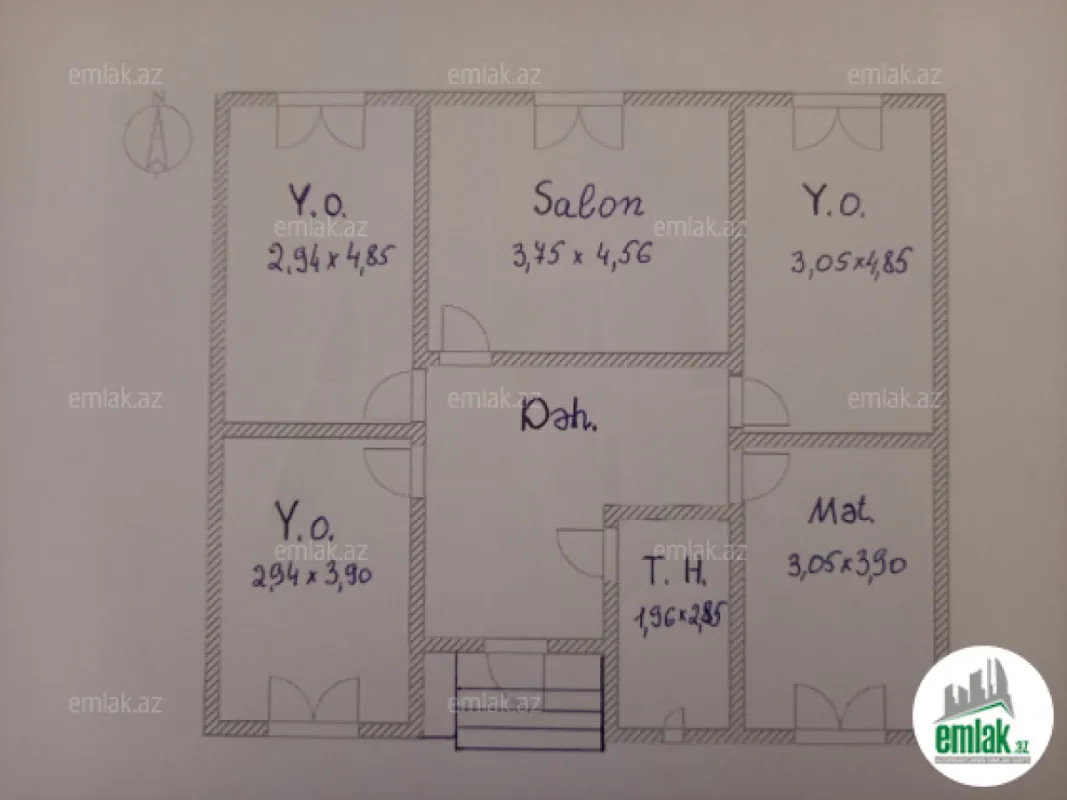 Satılır 4 otaqlı həyət evi 90 m²