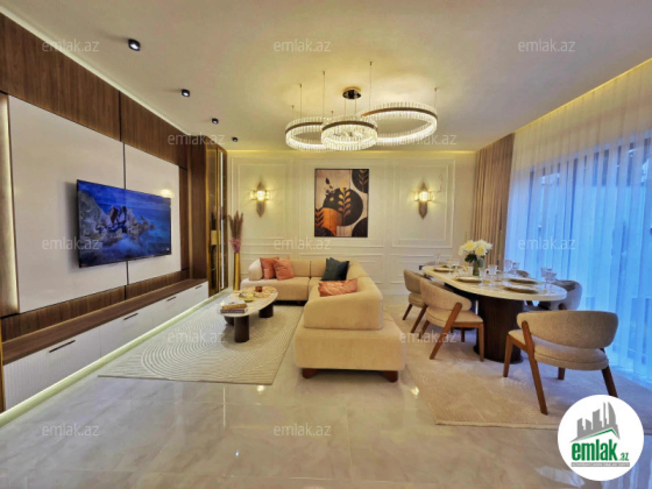 Satılır 4 otaqlı mənzil 120 m²