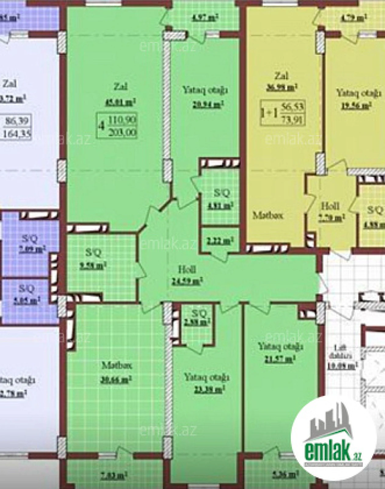 Satılır 4 otaqlı yeni tikili 203 m²