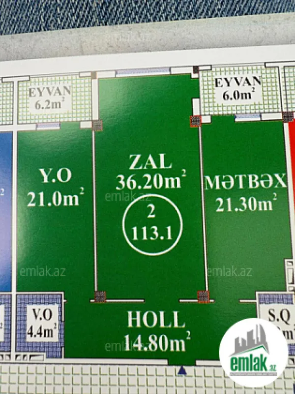 Satılır 2 otaqlı yeni tikili 114 m²