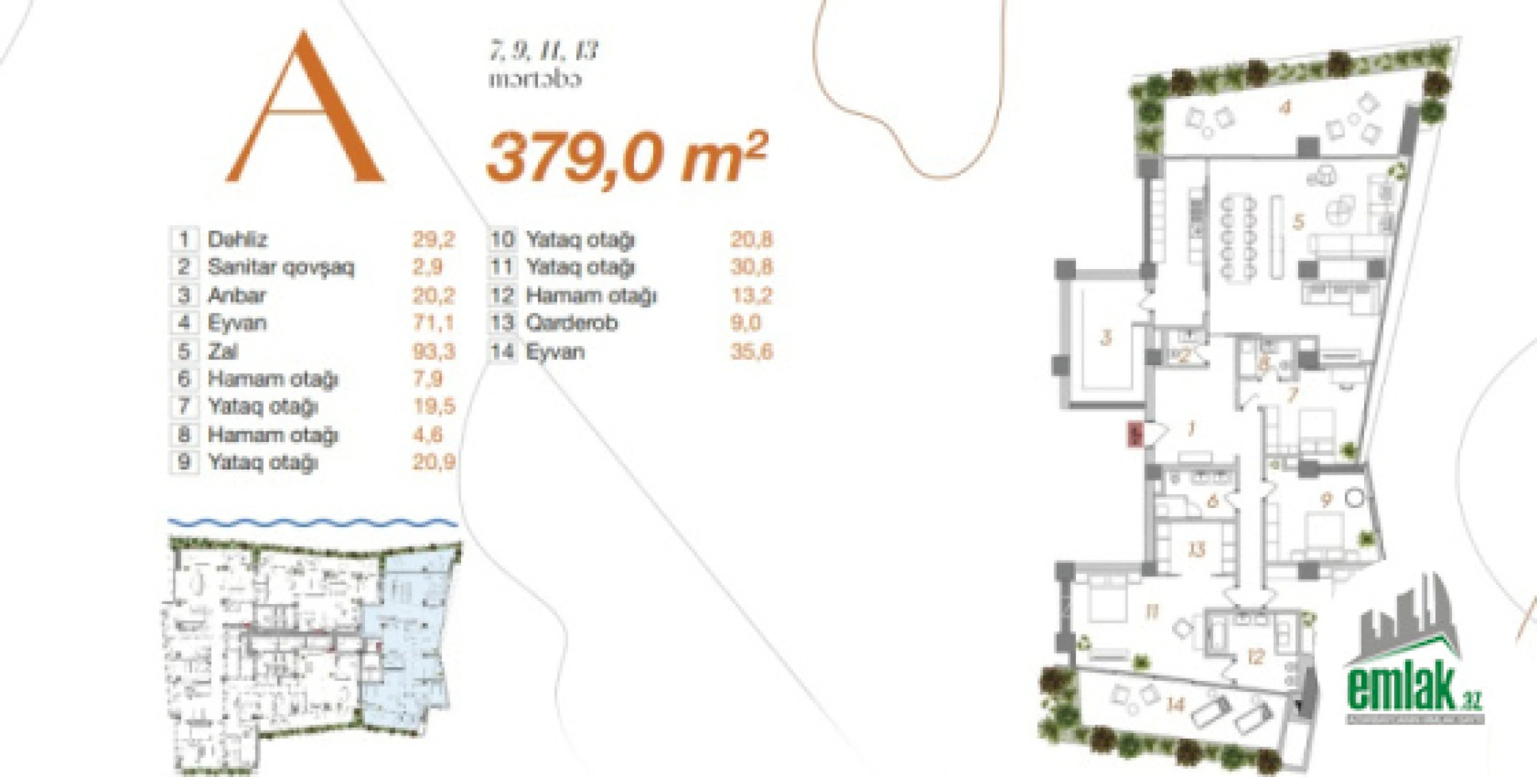 Satılır 5 otaqlı yeni tikili 2539000 m²