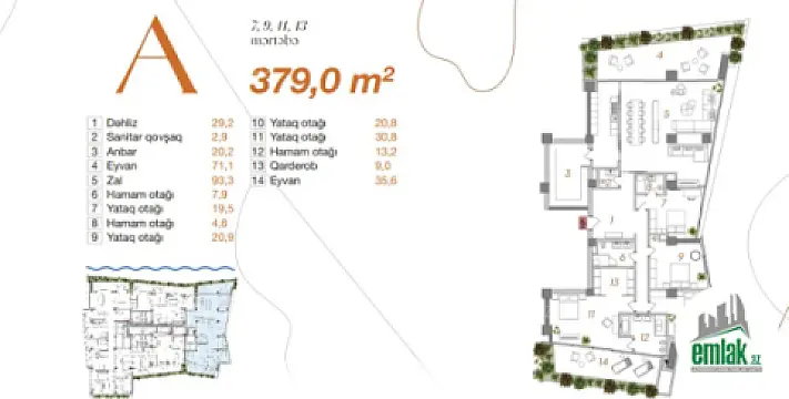 Satılır 5 otaqlı yeni tikili 2539000 m²