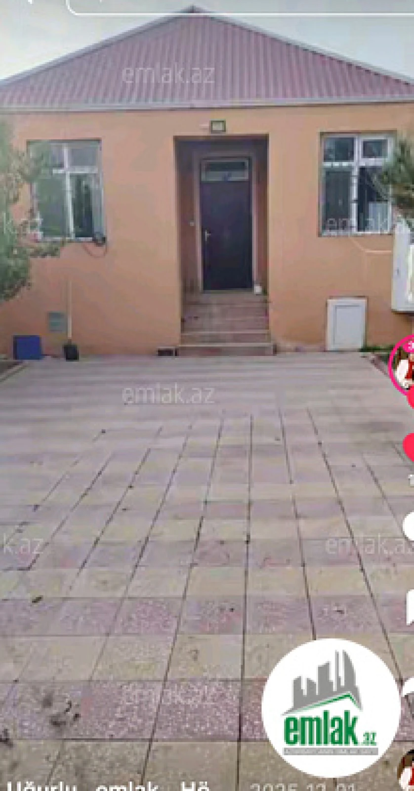 Satılır 3 otaqlı həyət evi 72 m²