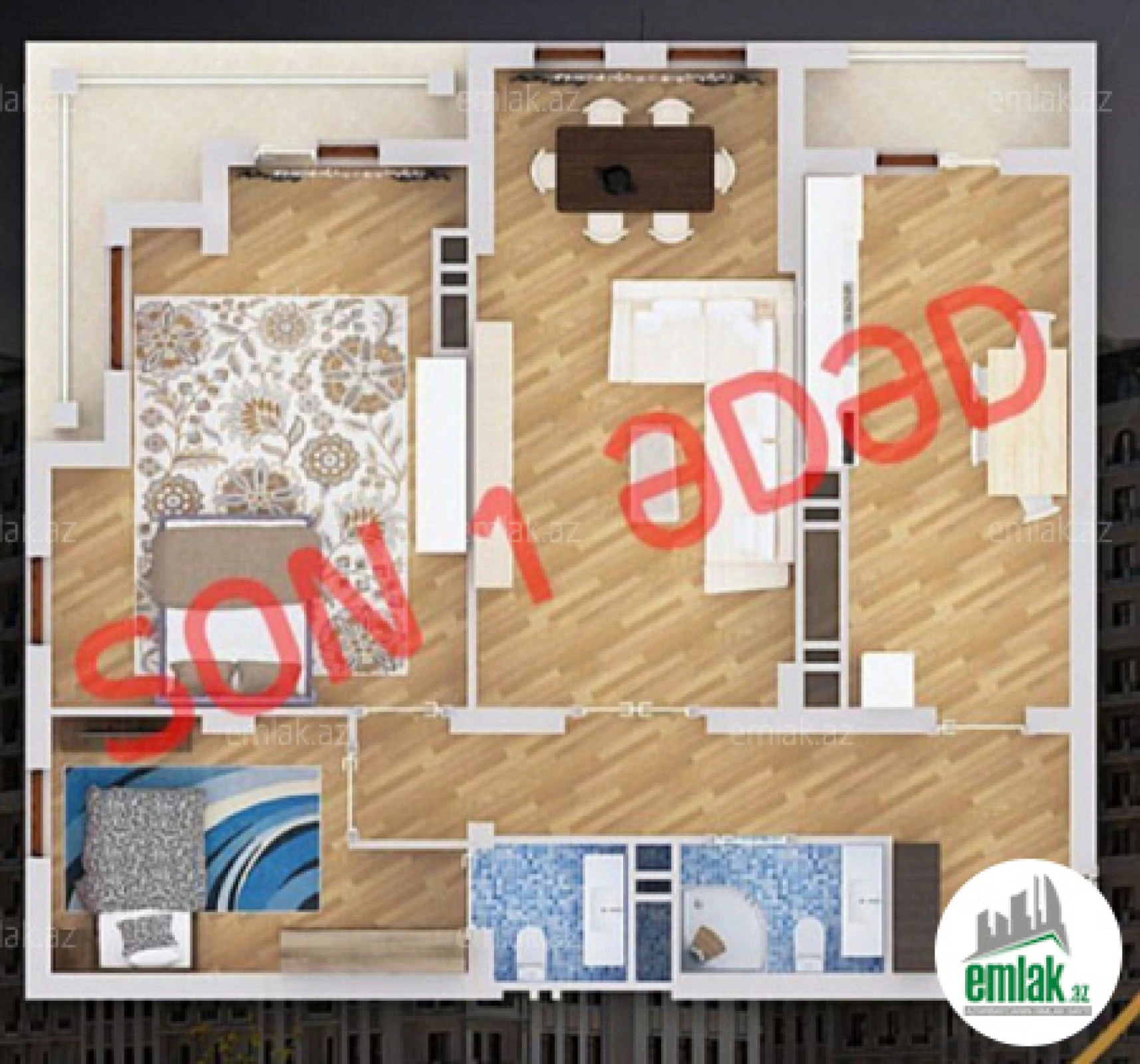 Satılır 3 otaqlı yeni tikili 125 m²