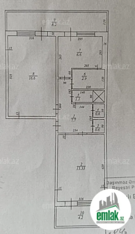 Satılır 2 otaqlı köhnə tikili 70 m²