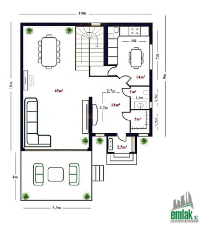 Satılır 4 otaqlı həyət evi 145 m²