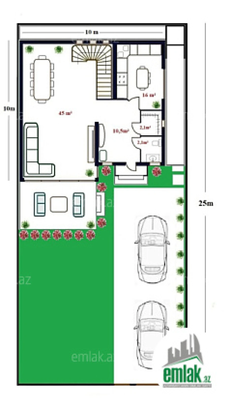 Satılır 4 otaqlı həyət evi 145 m²