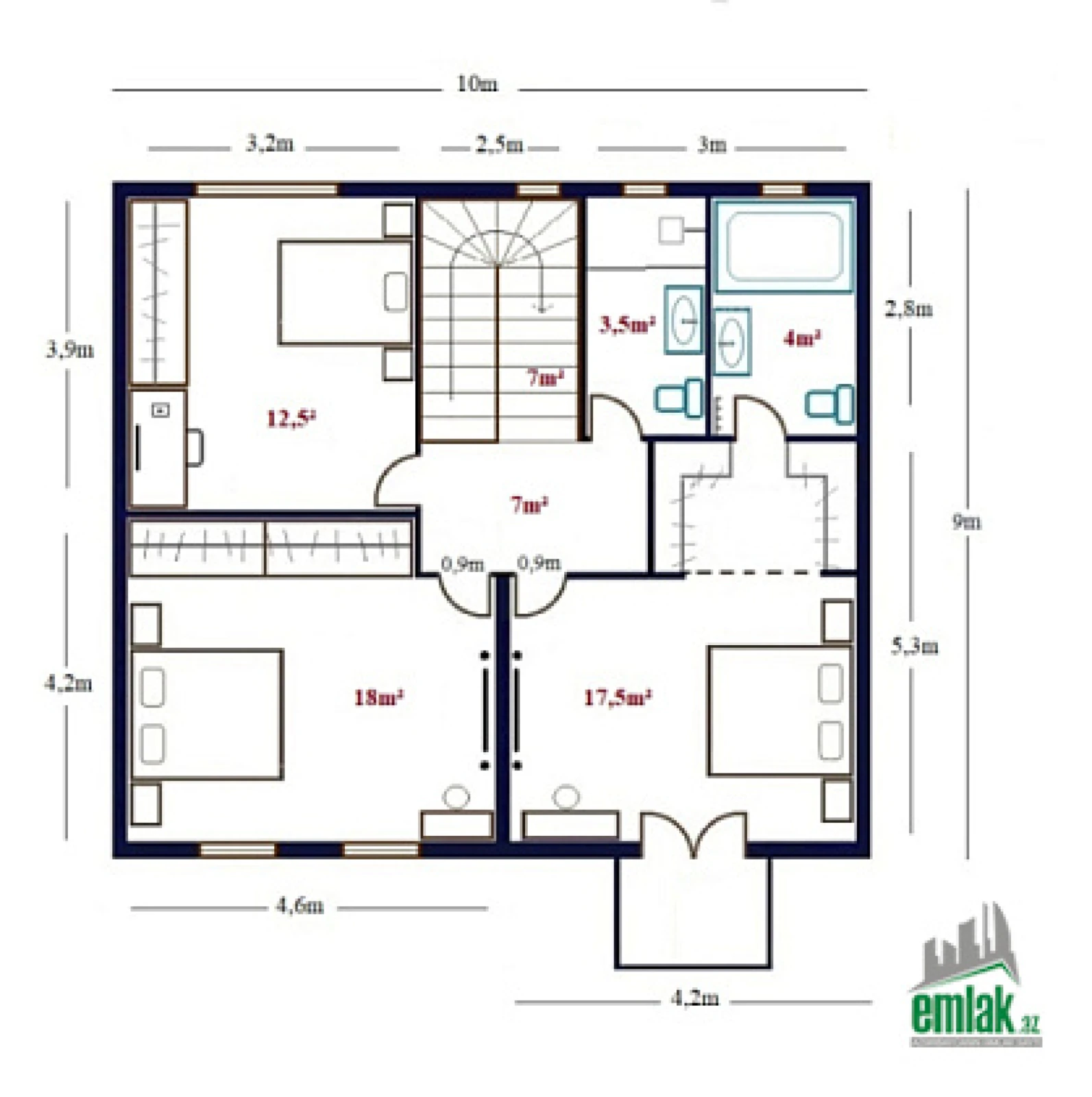 Satılır 4 otaqlı həyət evi 145 m²