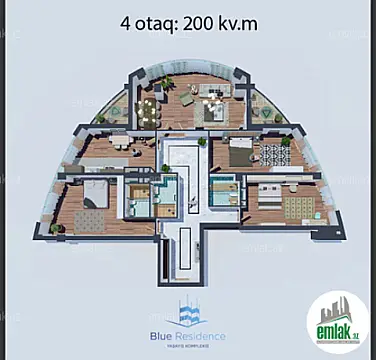 Satılır 4 otaqlı yeni tikili 200 m²