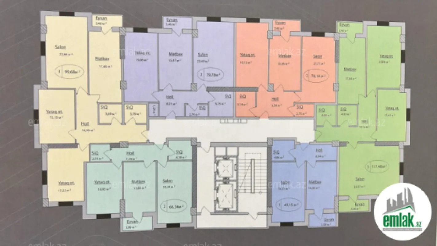 Satılır 3 otaqlı yeni tikili 118 m²