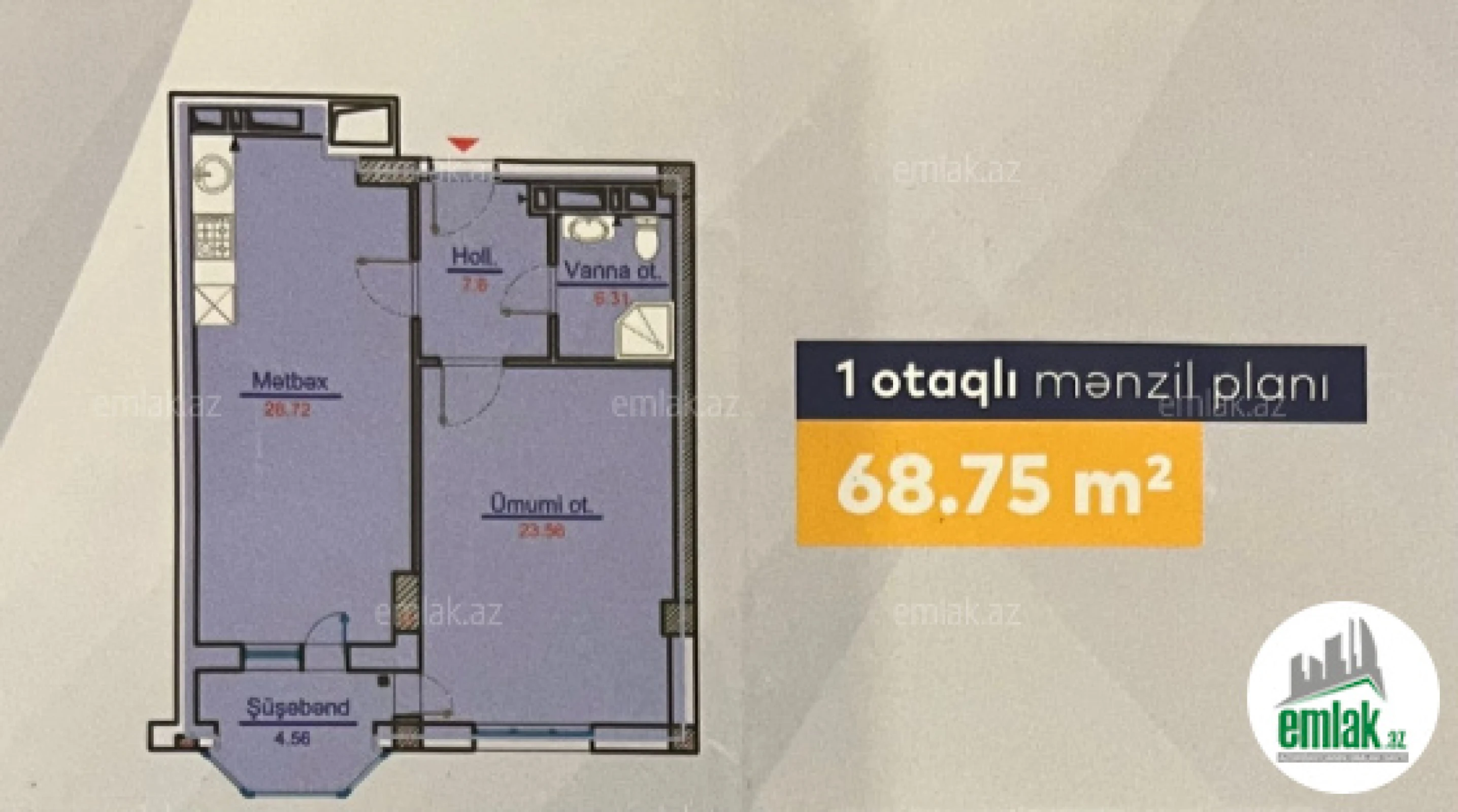 Satılır 3 otaqlı yeni tikili 70 m²