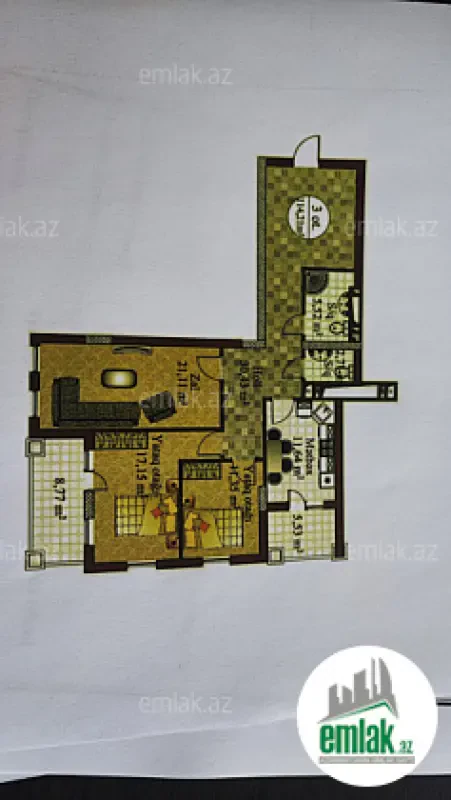 Satılır 3 otaqlı yeni tikili 114 m²