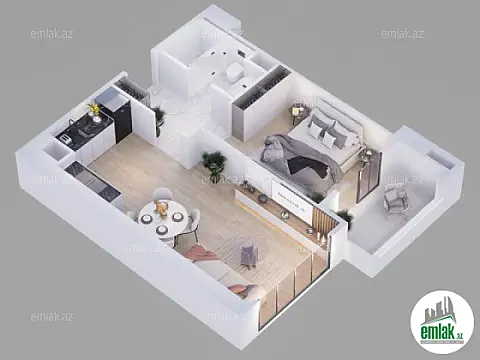 Satılır 2 otaqlı yeni tikili 50 m² — Bakı 2 otaq 50.00 m²