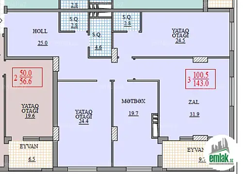 Satılır 3 otaqlı yeni tikili 145 m² — Bakı 3 otaq 145.00 m²