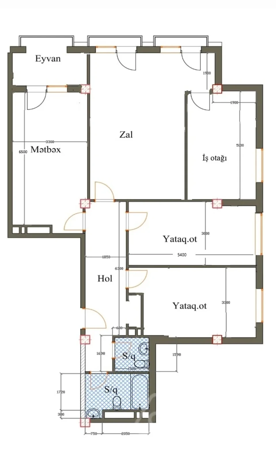 Satılır 4 otaqlı yeni tikili 152 m²
