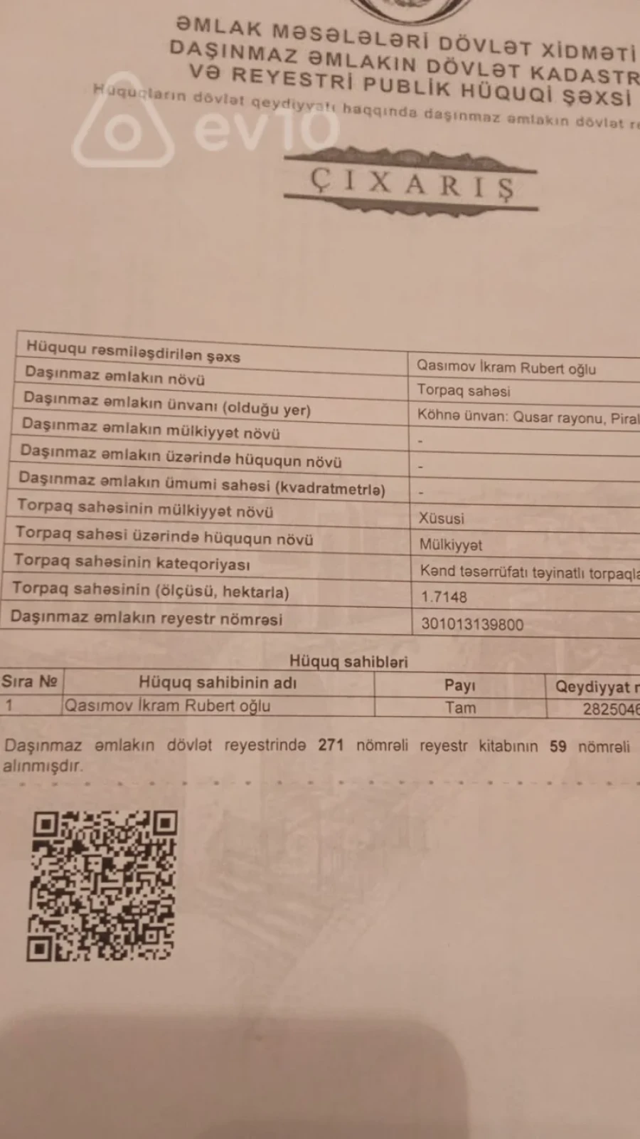 Satılır torpaq sahəsi