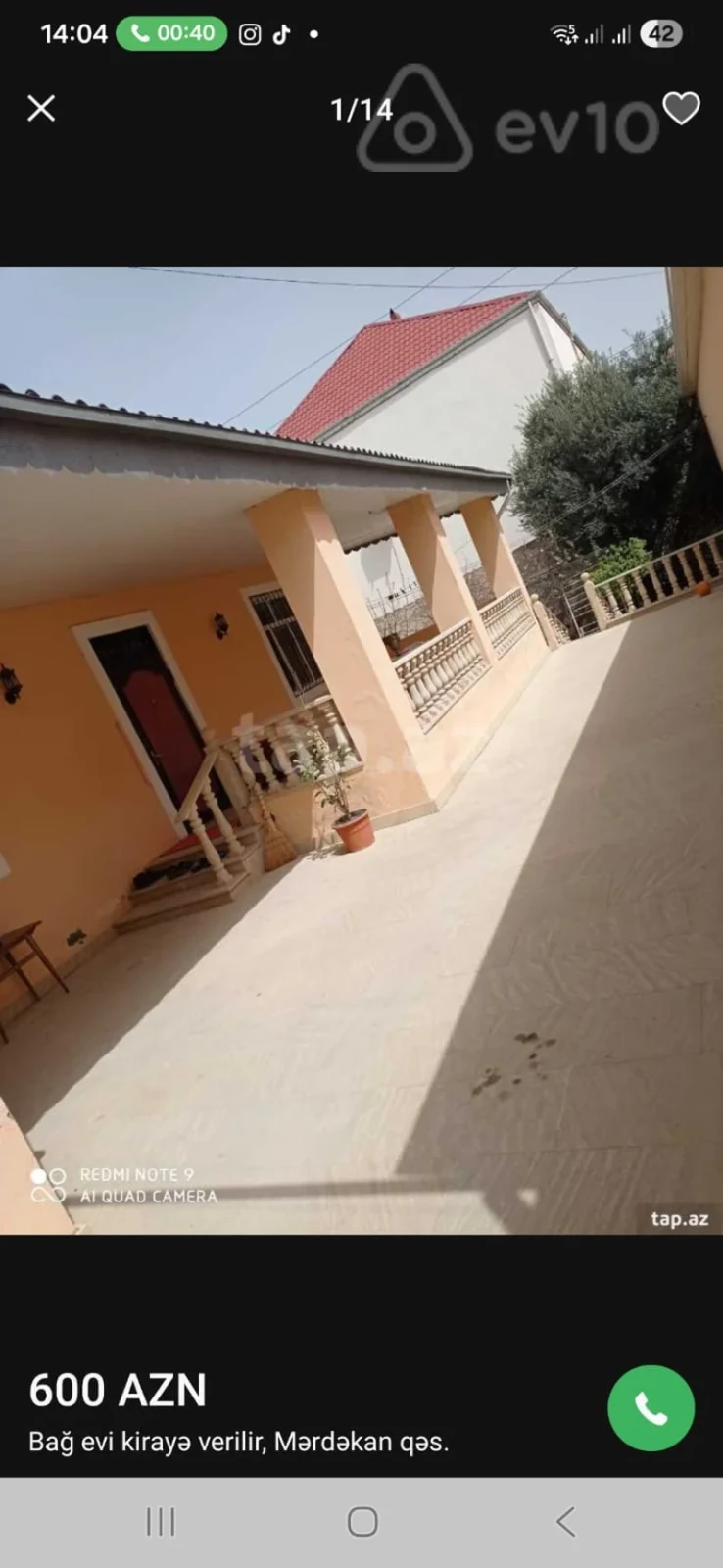 Kirayə verilir 3 otaqlı həyət evi 140 m²