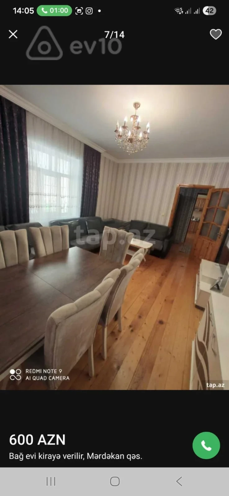 Kirayə verilir 3 otaqlı həyət evi 140 m²