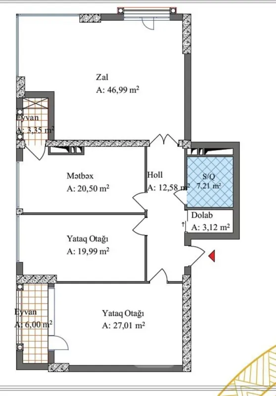 Satılır 3 otaqlı yeni tikili 146.7 m²