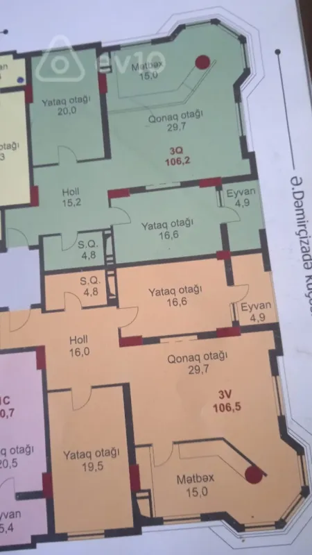 Satılır 3 otaqlı yeni tikili 106 m²