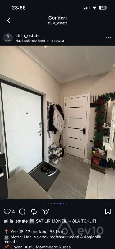 Kirayə verilir 2 otaqlı yeni tikili 75 m²