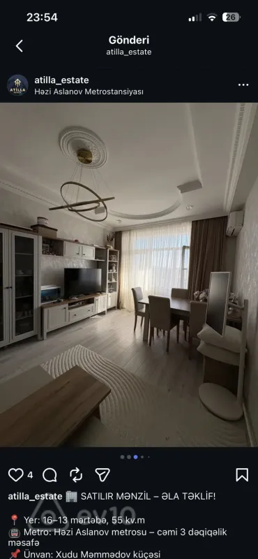 Kirayə verilir 2 otaqlı yeni tikili 75 m²