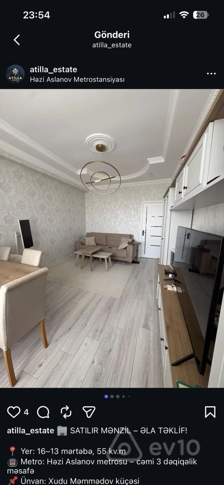 Kirayə verilir 2 otaqlı yeni tikili 75 m²
