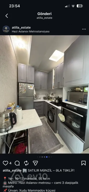 Kirayə verilir 2 otaqlı yeni tikili 75 m²