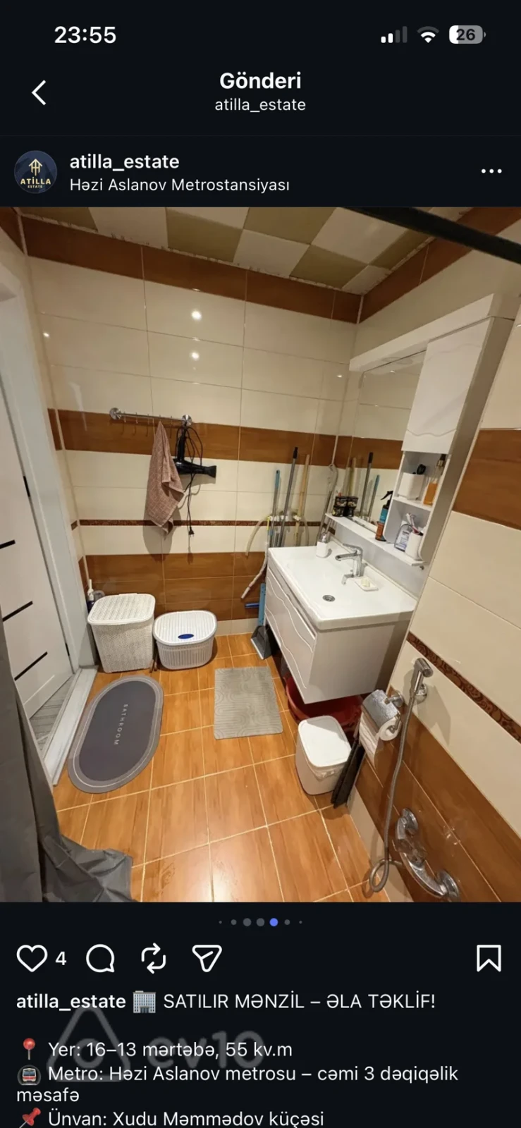 Kirayə verilir 2 otaqlı yeni tikili 75 m²