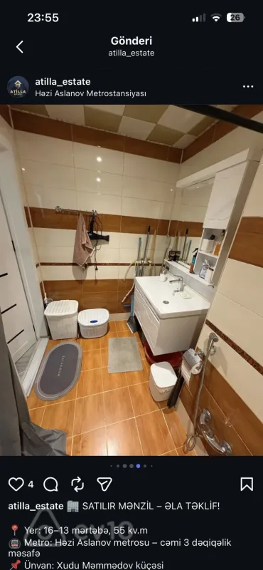 Kirayə verilir 2 otaqlı yeni tikili 75 m²