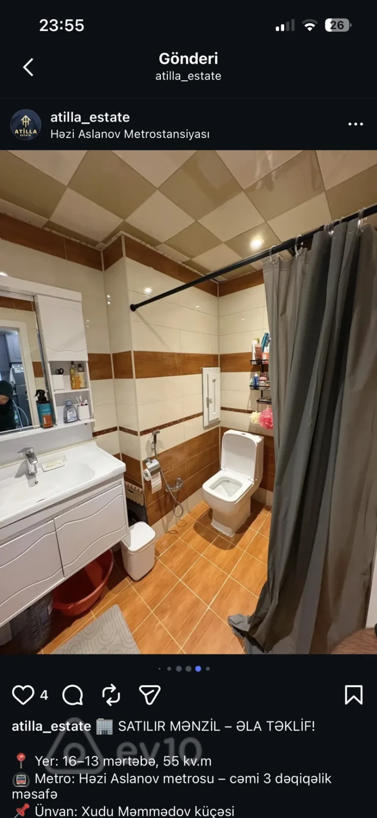 Kirayə verilir 2 otaqlı yeni tikili 75 m²