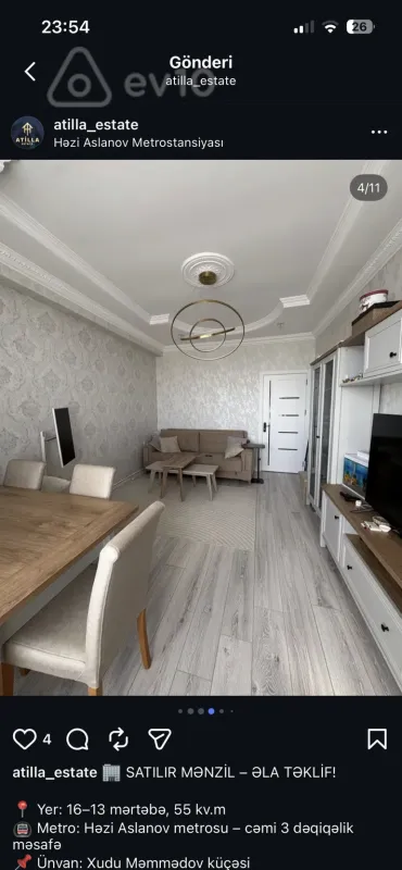 Kirayə verilir 2 otaqlı yeni tikili 75 m²